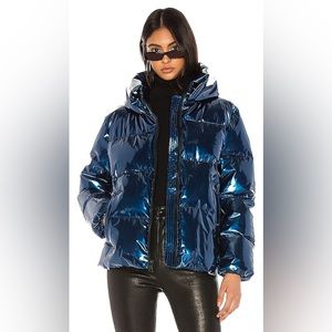 KENDALL + KYLIE Metallic Puffer Jacket XS